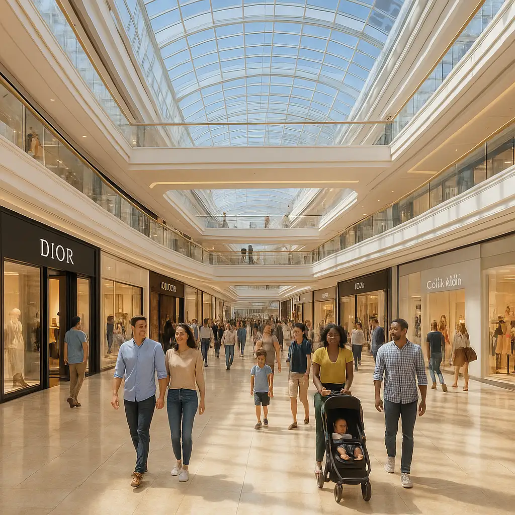 Không gian mua sắm sang trọng và sầm uất bên trong Crescent Mall Quận 7